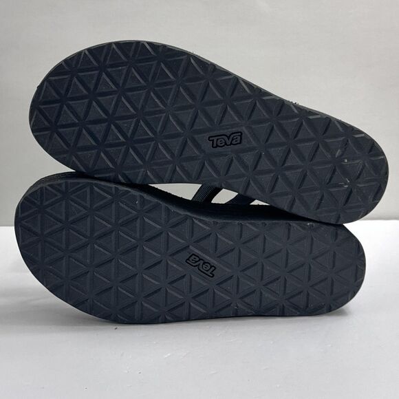 Teva Sandals Womens Size 9 Black Platform Flatform Thong Ankle Strap 1008843 - Picture 5 of 11